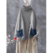 Vintage Patch Long Sleeve Knit Cardigans Sweaters